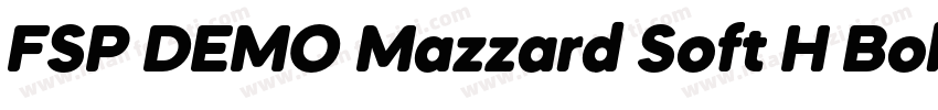 FSP DEMO Mazzard Soft H Bold Italic字体转换